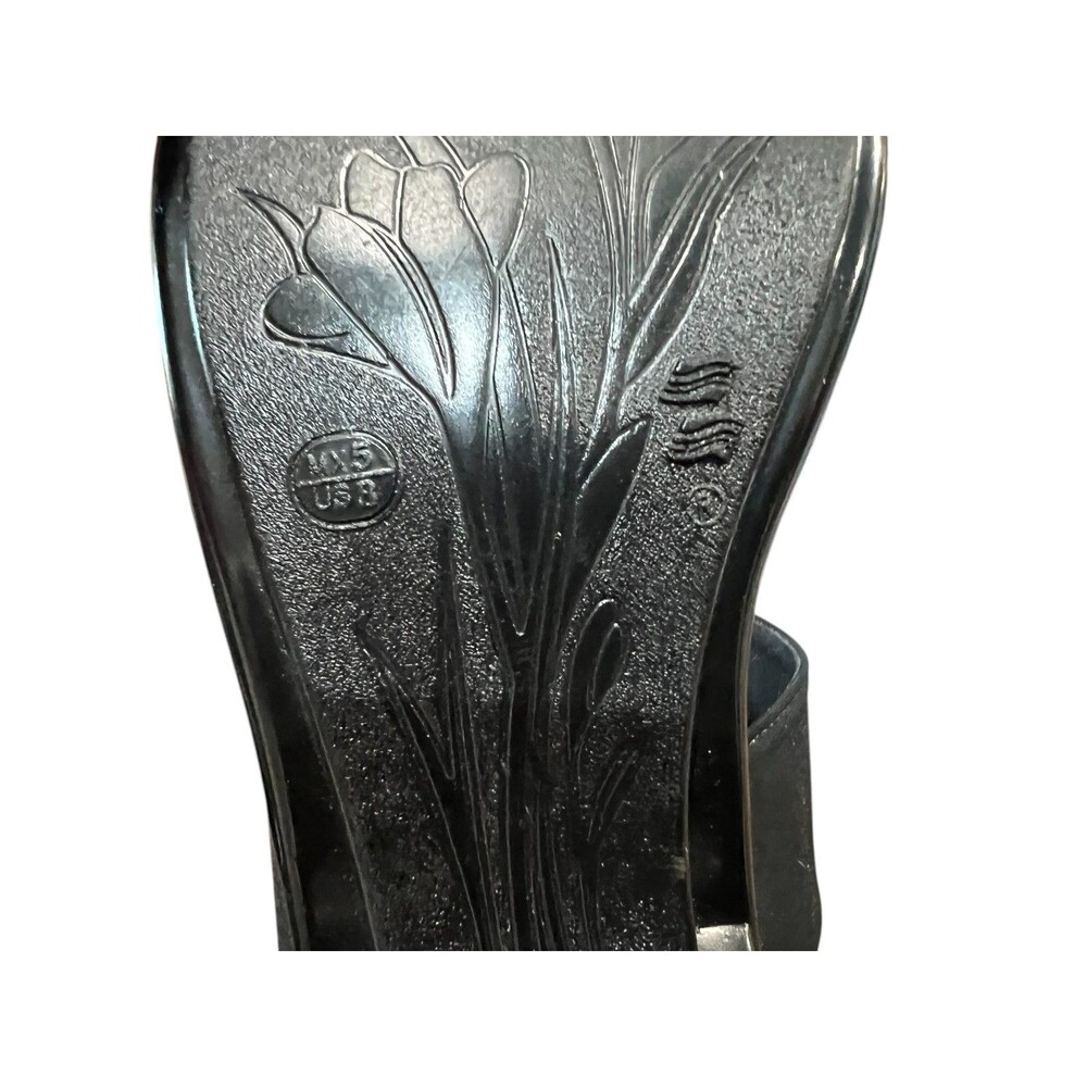 Onex Sonic Black w Silver Dots Comfort Slide Sandals Heels  US 8  Summer Vacay - Picture 13 of 13